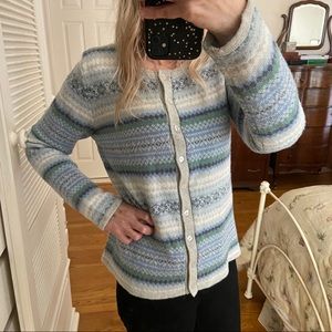 CHADWICKS OF BOSTON Fair Isle Cardigan